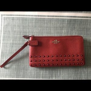 Authentic Coach Red Wristlet